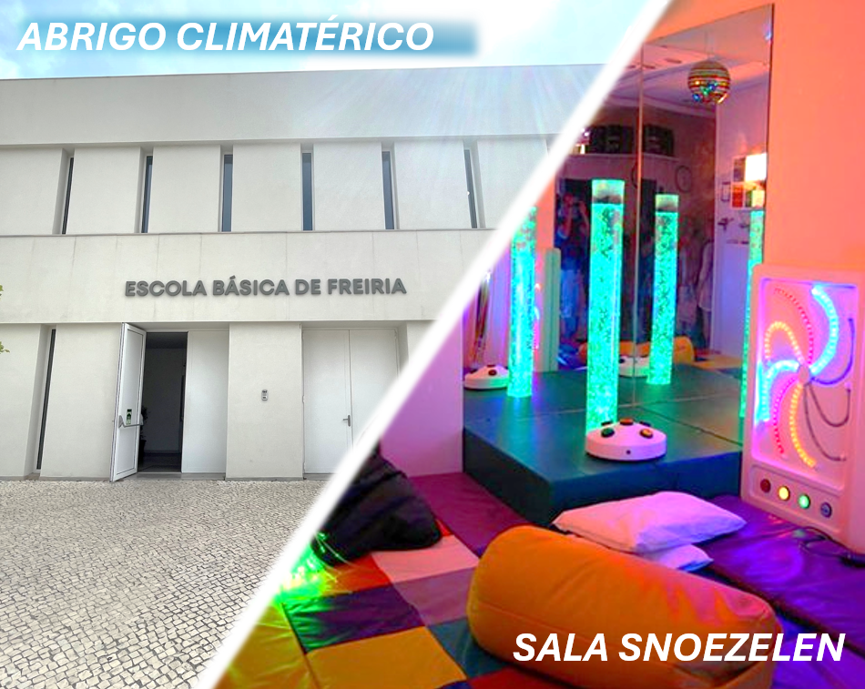 Criação sala Snoezelen na EB da Freiria e colocação de proteção climatérica na entrada principal